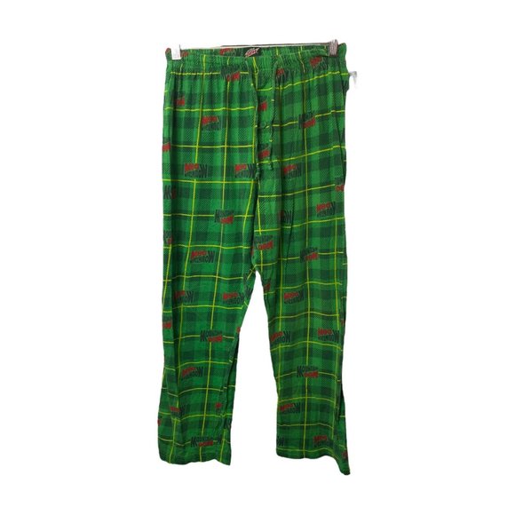 Mountain Dew Pants Mountain Dew Mens Pajama Pants Green Plaid Size